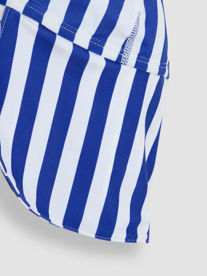 JoJo Maman Bébé Navy Stripe Sun Protection Swim Hat image 3