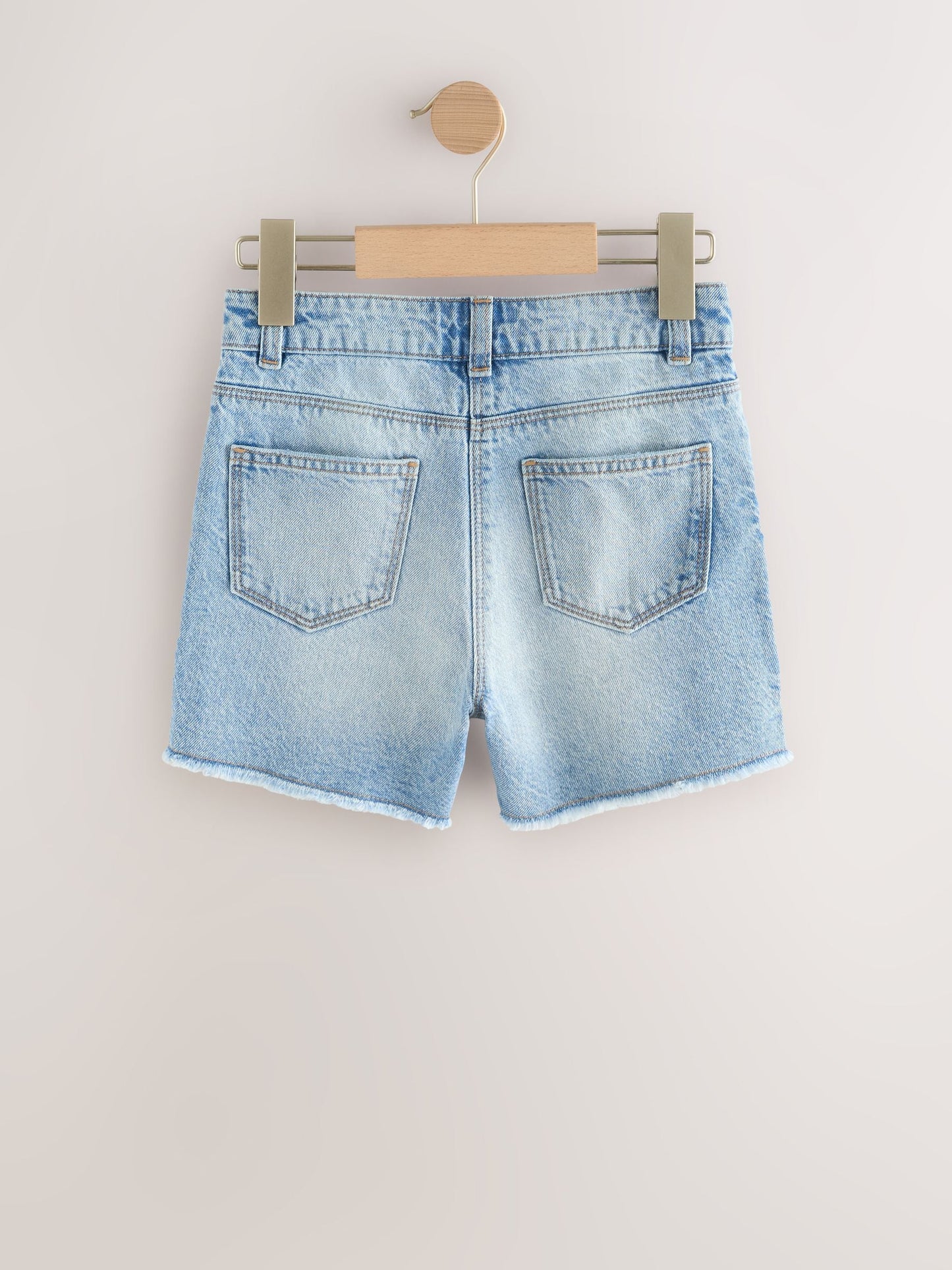 Dsiney Kidz - Mid Blue Longer Length Frayed Edge Denim Shorts (3-16yrs) image 2