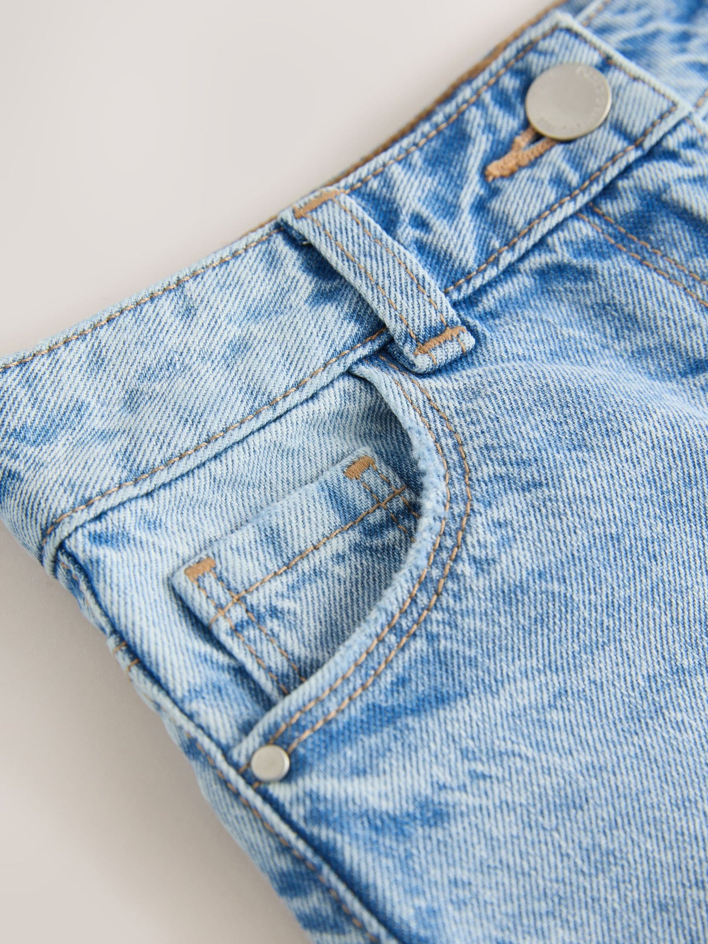 Dsiney Kidz - Mid Blue Longer Length Frayed Edge Denim Shorts (3-16yrs) image 4