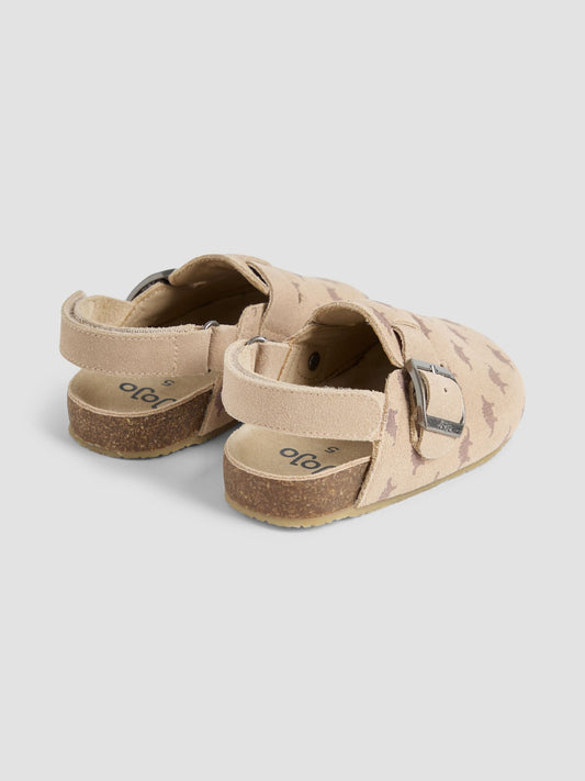 JoJo Maman Bébé Tan Dino Suede Slip On Clog image 2