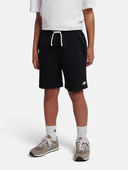 Dsiney Kidz - New Balance Black French Terry Small Logo Cotton Shorts image 1