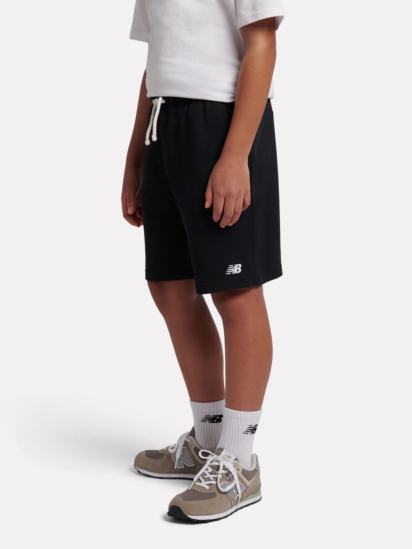 Dsiney Kidz - New Balance Black French Terry Small Logo Cotton Shorts image 2