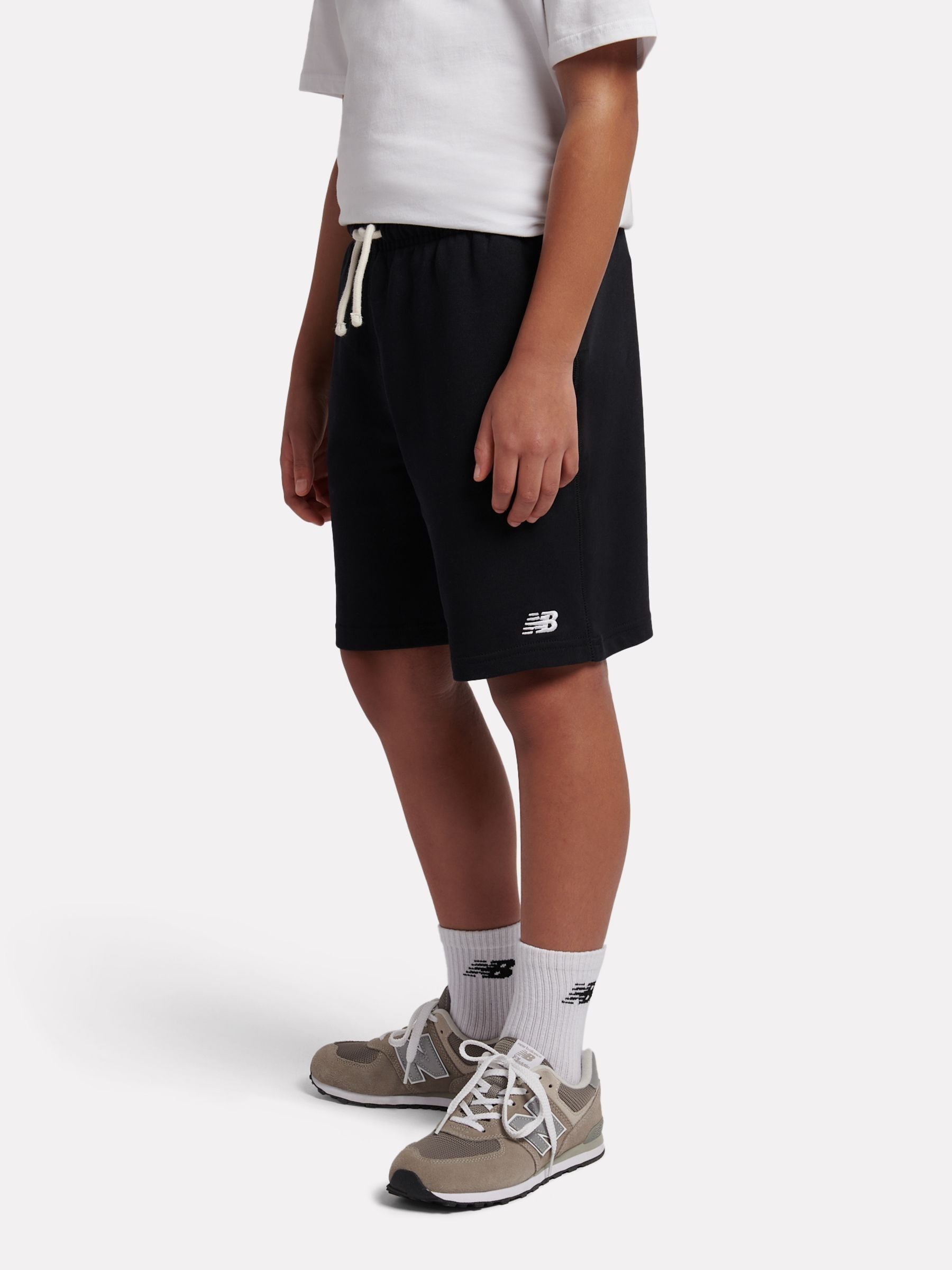 Dsiney Kidz - New Balance Black French Terry Small Logo Cotton Shorts image 2