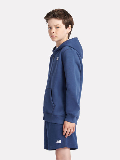 Dsiney Kidz - New Balance Dark Blue Brush Back Small Logo Zip Hoodie image 2