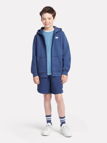 Dsiney Kidz - New Balance Dark Blue Brush Back Small Logo Zip Hoodie image 5