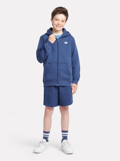Dsiney Kidz - New Balance Dark Blue Brush Back Small Logo Zip Hoodie image 6