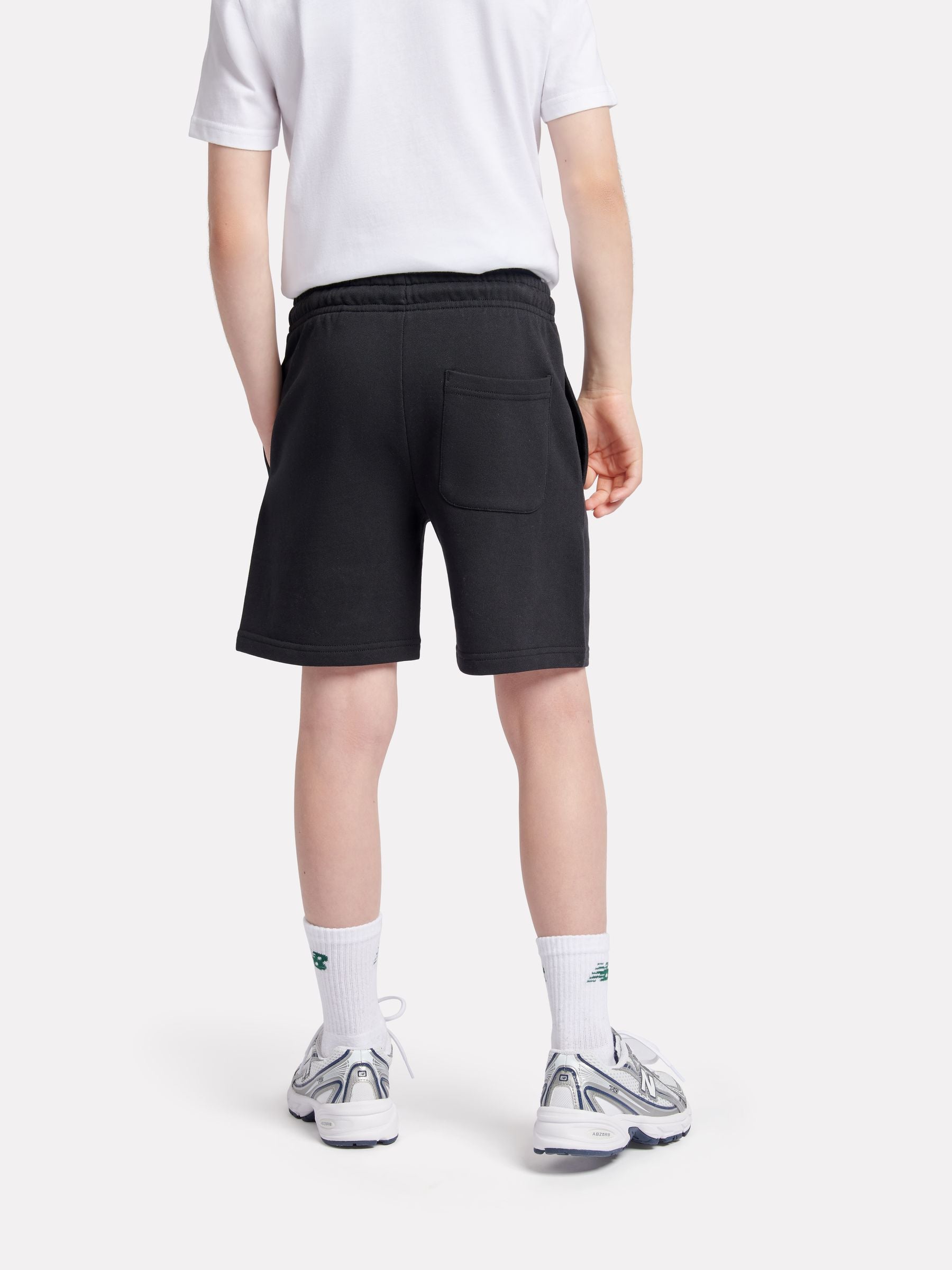 Dsiney Kidz - New Balance Black French Terry Stacked Logo Cotton Shorts image 3