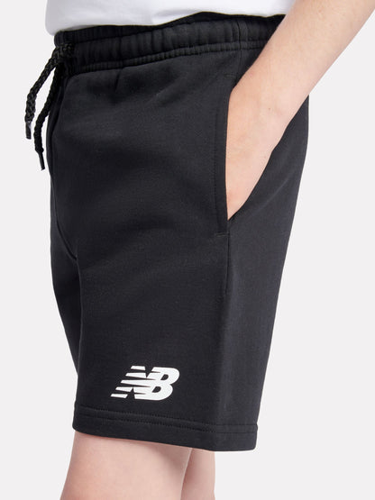 Dsiney Kidz - New Balance Black French Terry Stacked Logo Cotton Shorts image 4