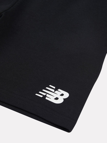 Dsiney Kidz - New Balance Black French Terry Stacked Logo Cotton Shorts image 9