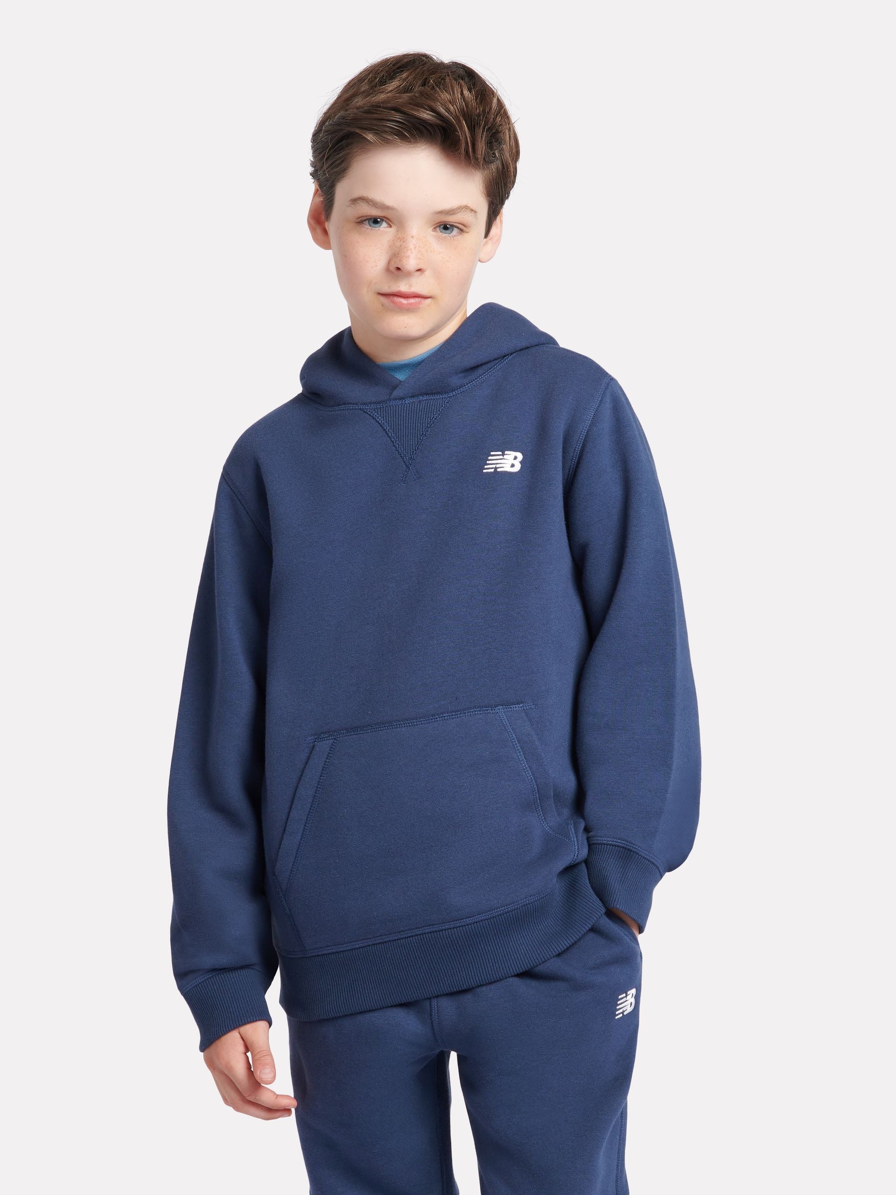 Dsiney Kidz - New Balance Blue Chrome Small Brush Back Logo Hoodie image 1