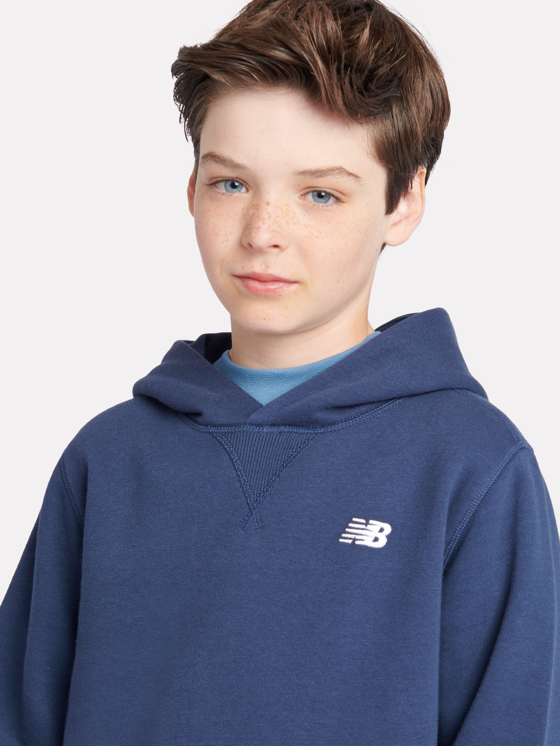 Dsiney Kidz - New Balance Blue Chrome Small Brush Back Logo Hoodie image 4