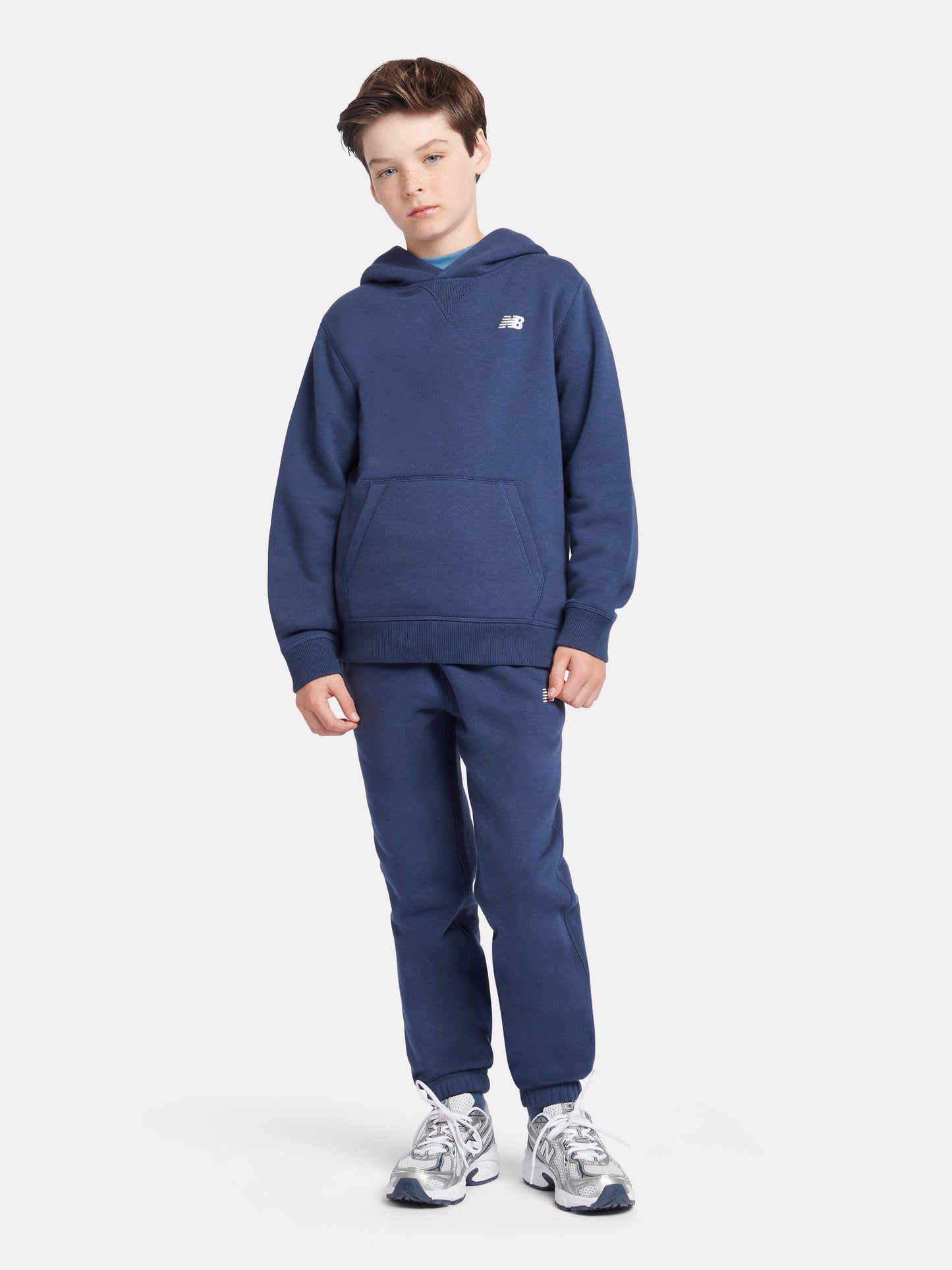 Dsiney Kidz - New Balance Blue Chrome Small Brush Back Logo Hoodie image 5