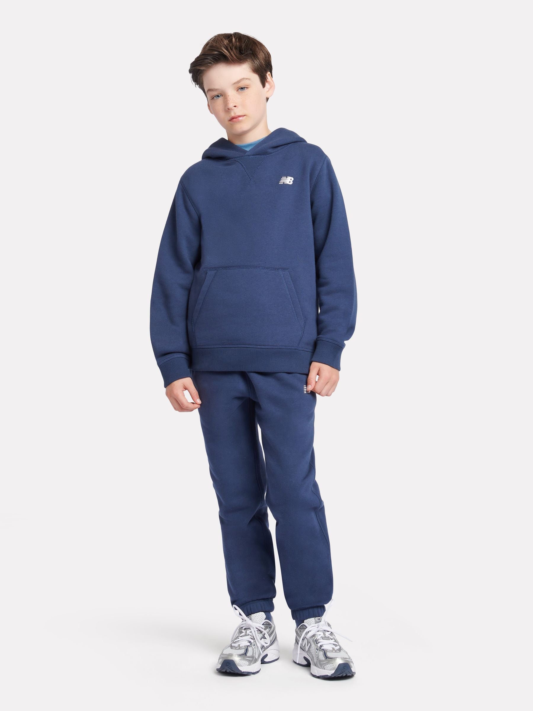 Dsiney Kidz - New Balance Blue Chrome Small Brush Back Logo Hoodie image 5