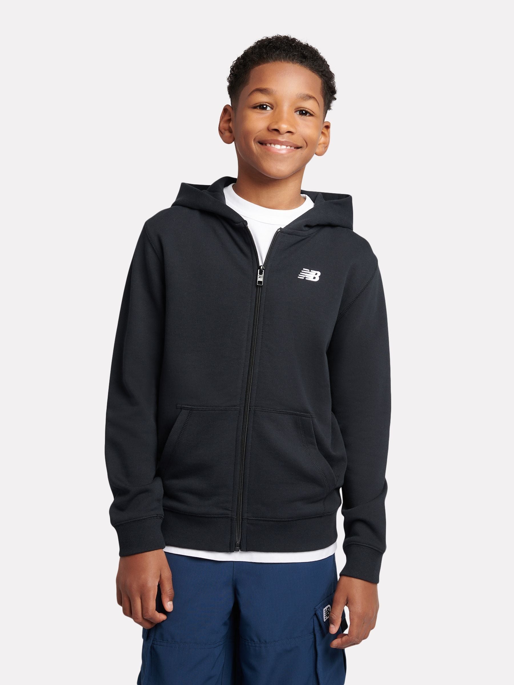 Dsiney Kidz - New Balance Black Small French Terry Logo Zip Hoodie image 1