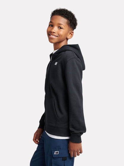 Dsiney Kidz - New Balance Black Small French Terry Logo Zip Hoodie image 2