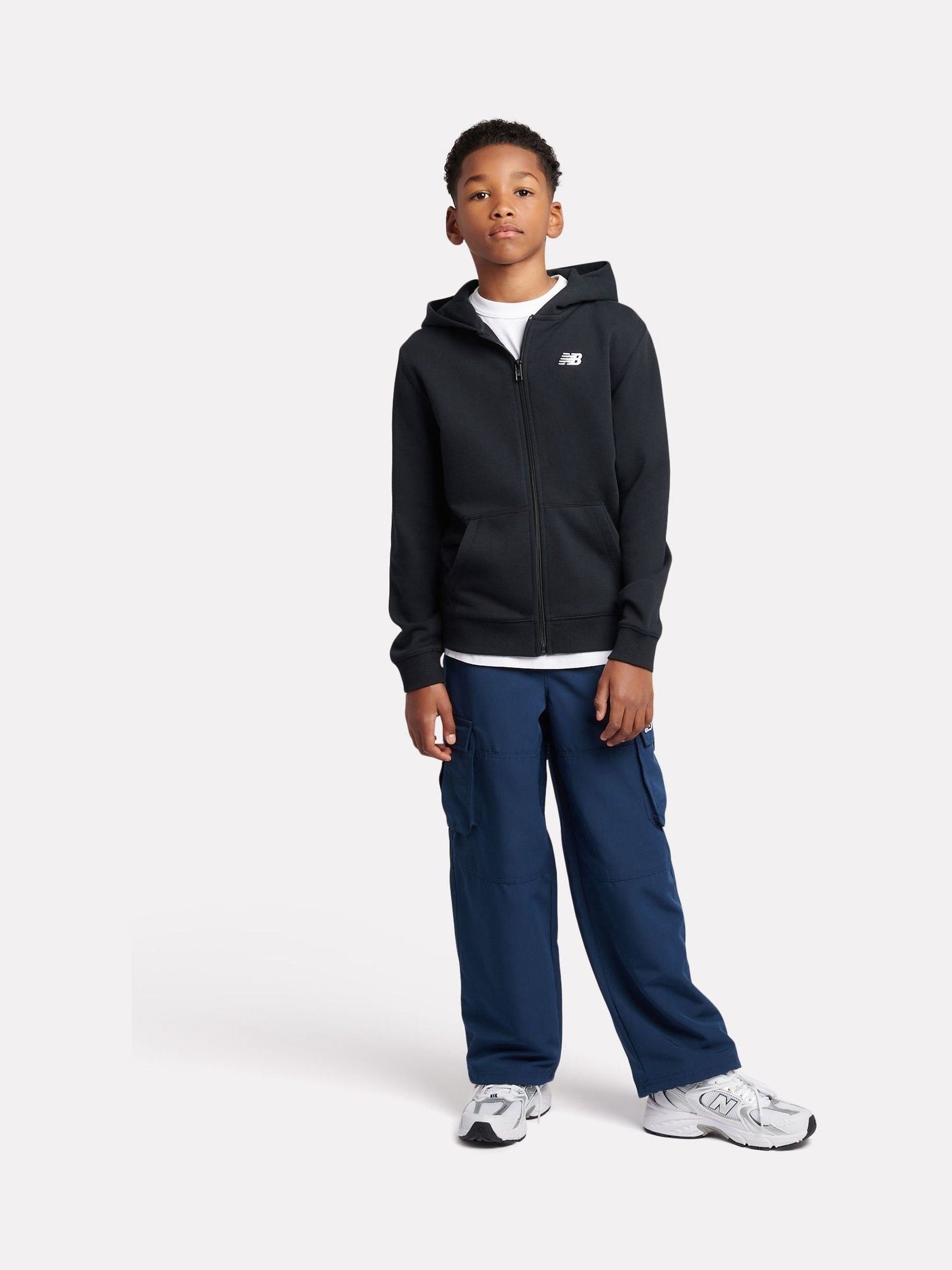 Dsiney Kidz - New Balance Black Small French Terry Logo Zip Hoodie image 4