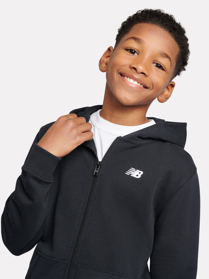 Dsiney Kidz - New Balance Black Small French Terry Logo Zip Hoodie image 5