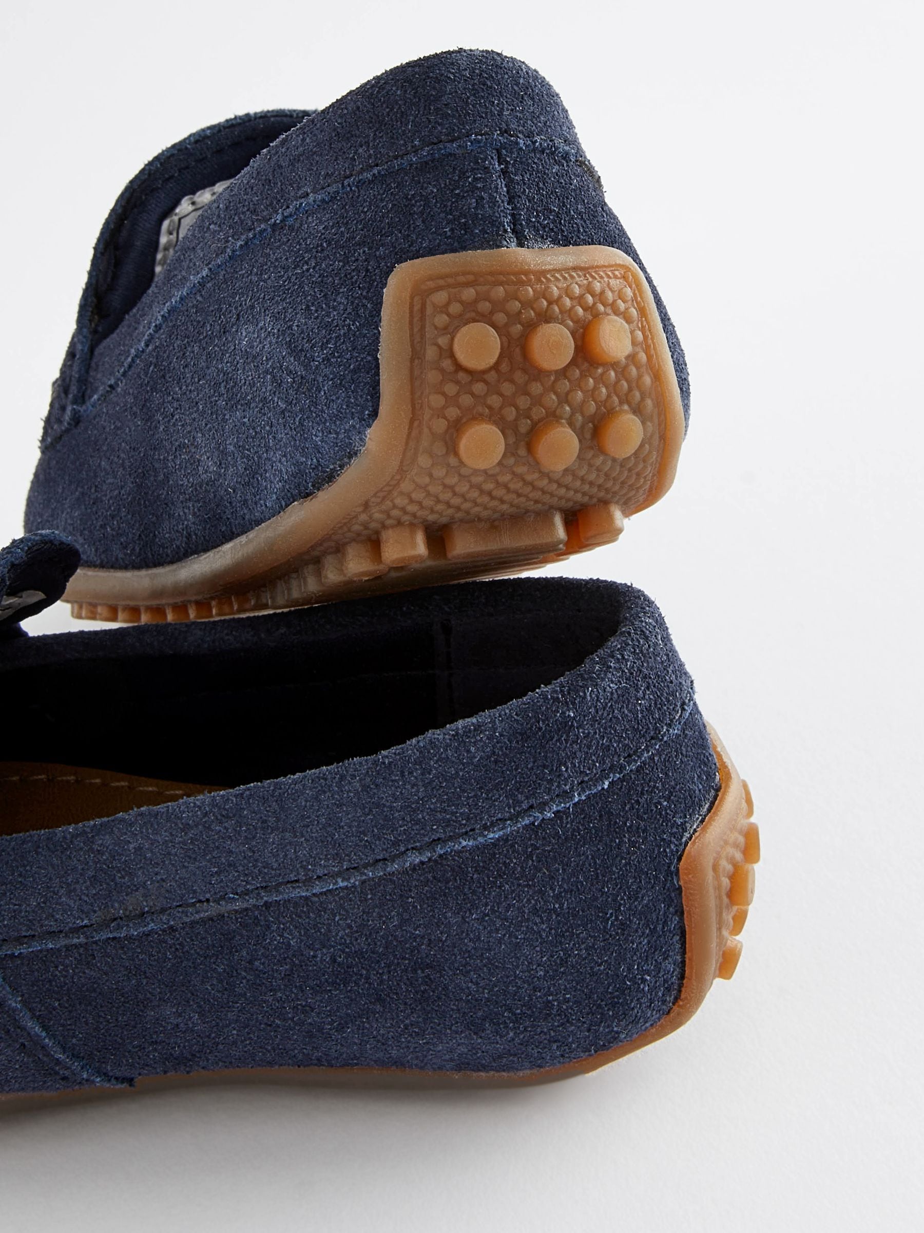Navy Blue Wide Fit (G) Suede Slip-Ons Loafer Shoes image 6