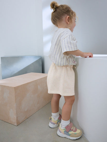Oatmeal Plain Sweat Shorts (3mths-7yrs) image 2