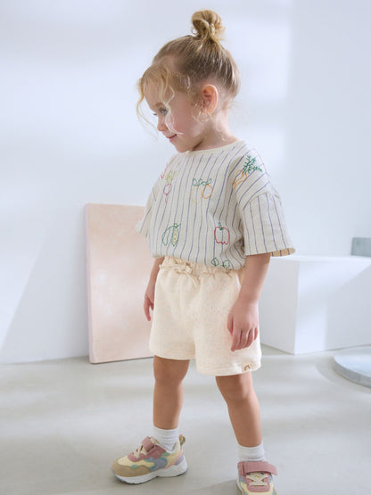 Oatmeal Plain Sweat Shorts (3mths-7yrs) image 3