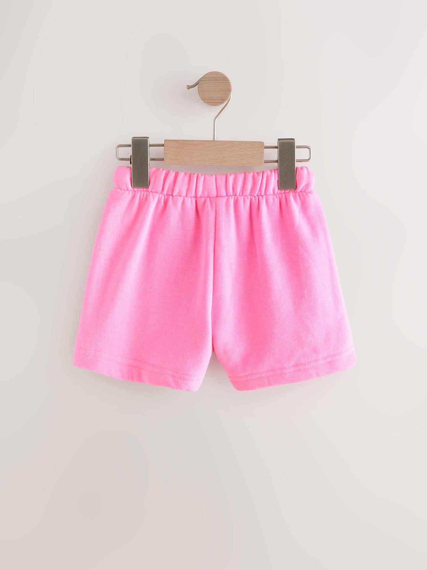 Bright Pink Plain Sweat Shorts (3mths-7yrs) image 6