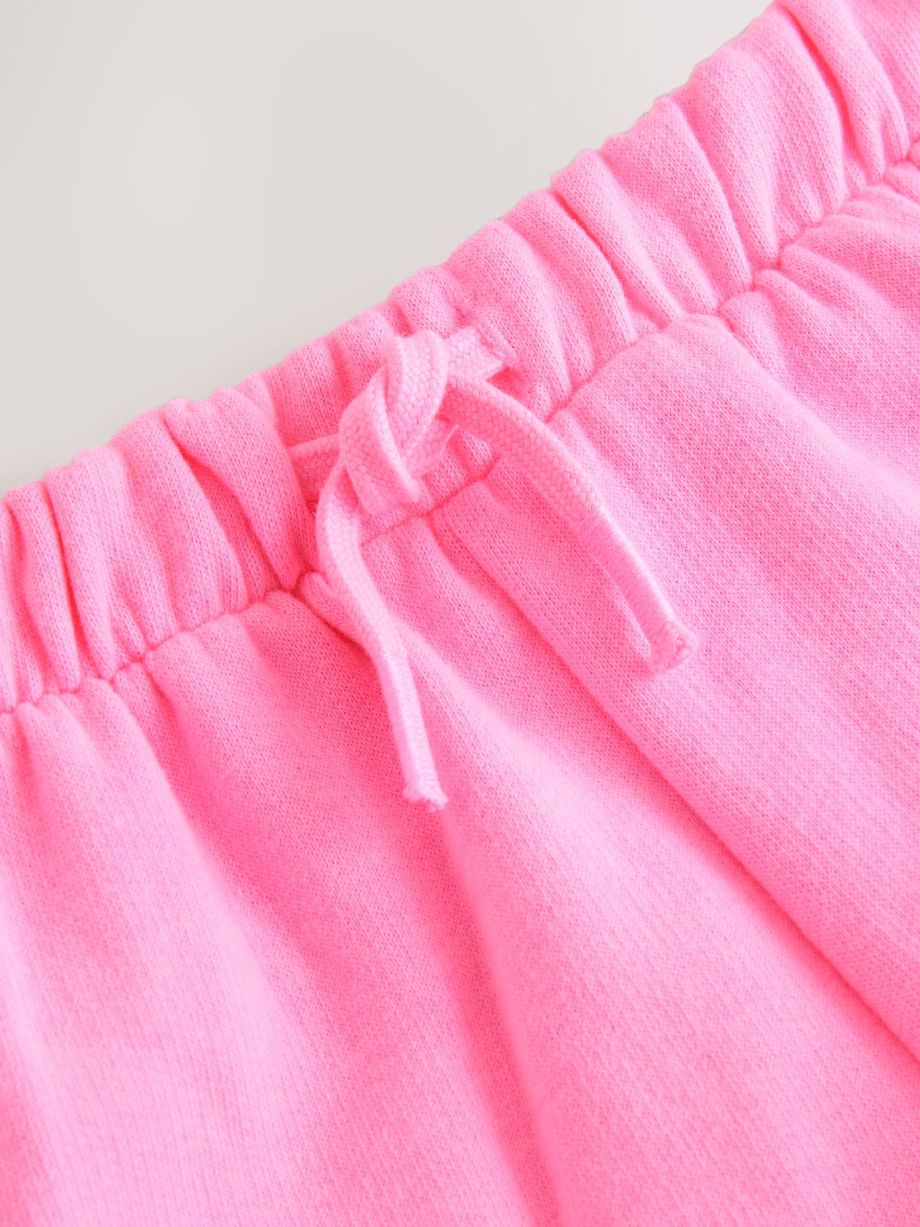 Bright Pink Plain Sweat Shorts (3mths-7yrs) image 8