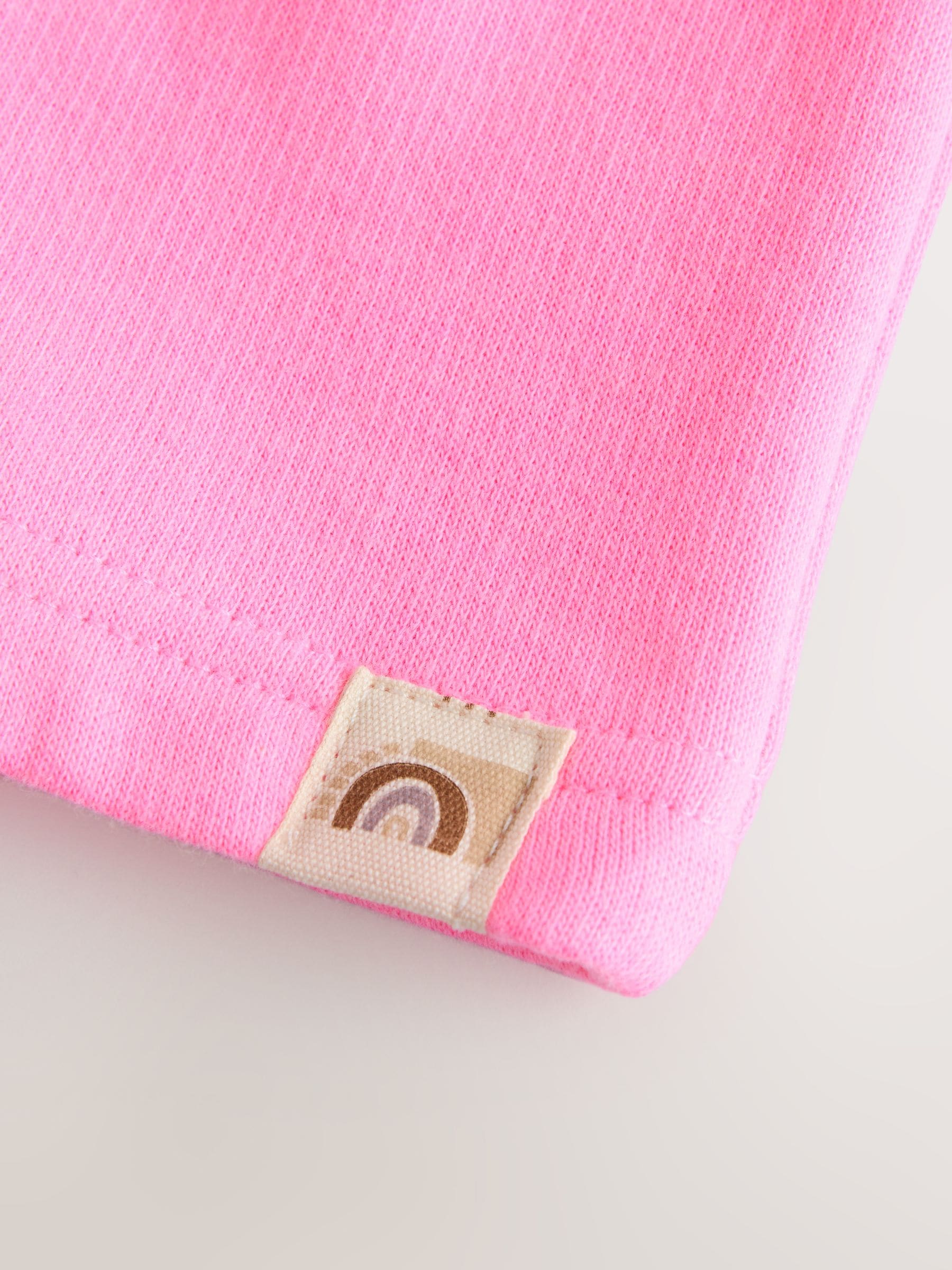 Bright Pink Plain Sweat Shorts (3mths-7yrs) image 9
