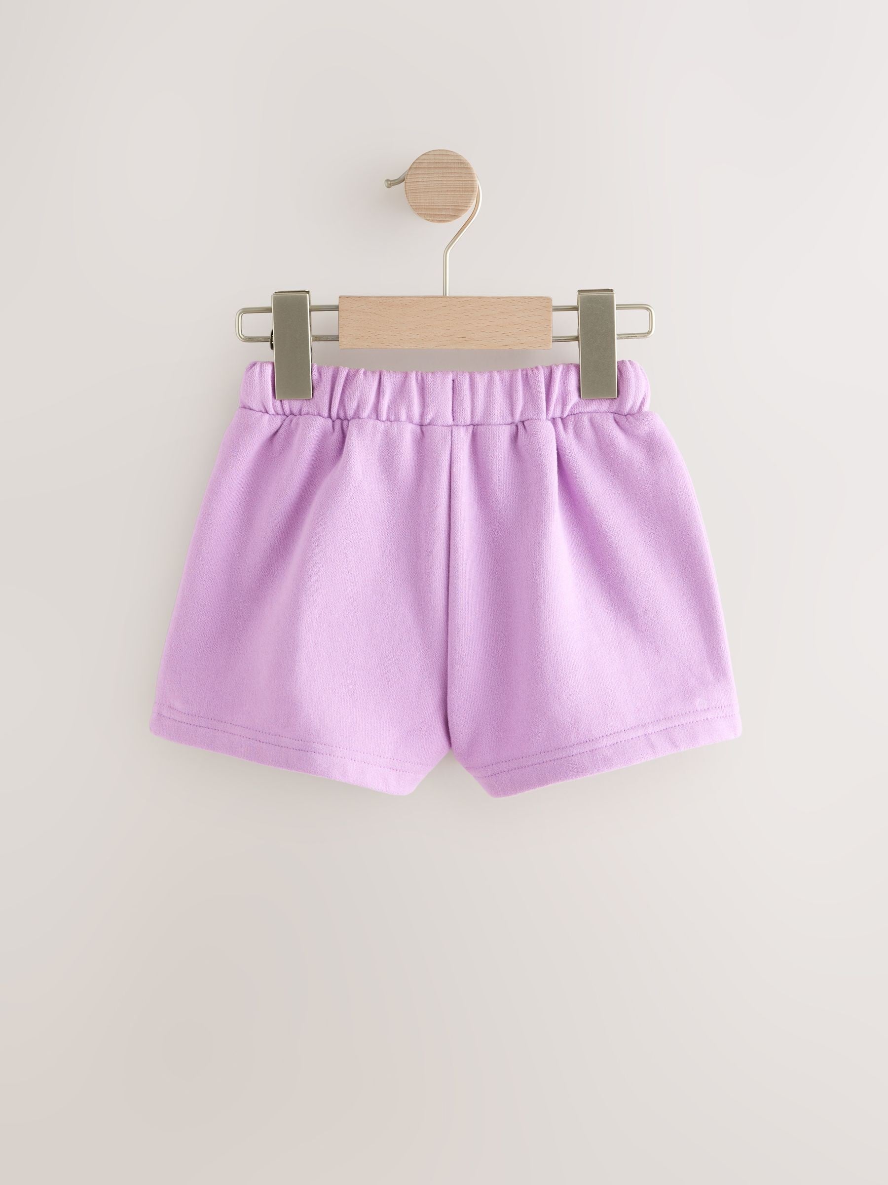 Lilac Purple Plain Sweat Shorts (3mths-7yrs) image 5