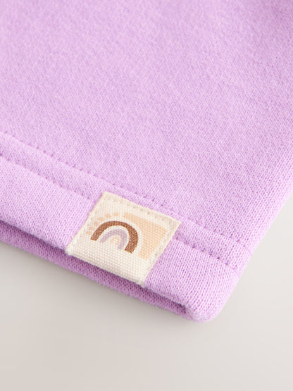 Lilac Purple Plain Sweat Shorts (3mths-7yrs) image 8