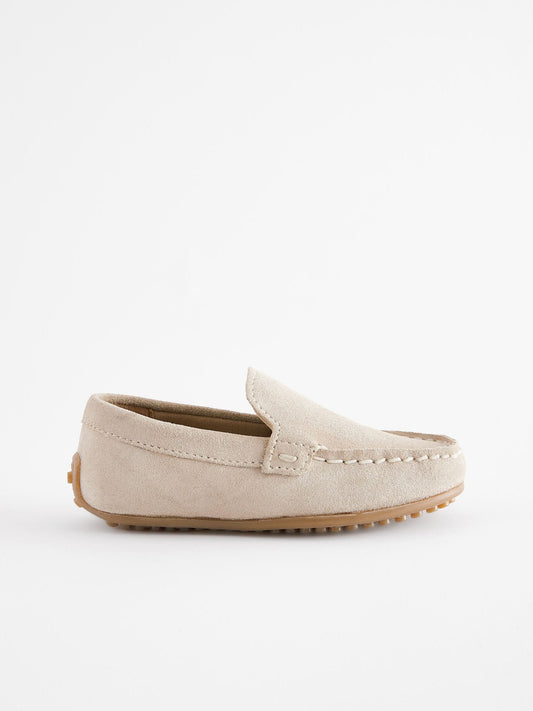 Natural Stone Wide Fit (G) Suede Slip-Ons Loafer Shoes image 2