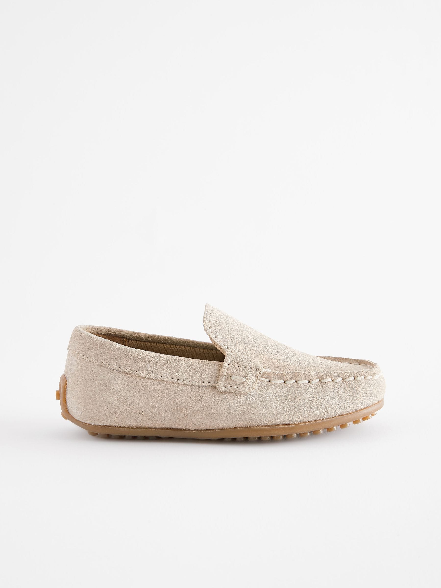 Natural Stone Wide Fit (G) Suede Slip-Ons Loafer Shoes image 2