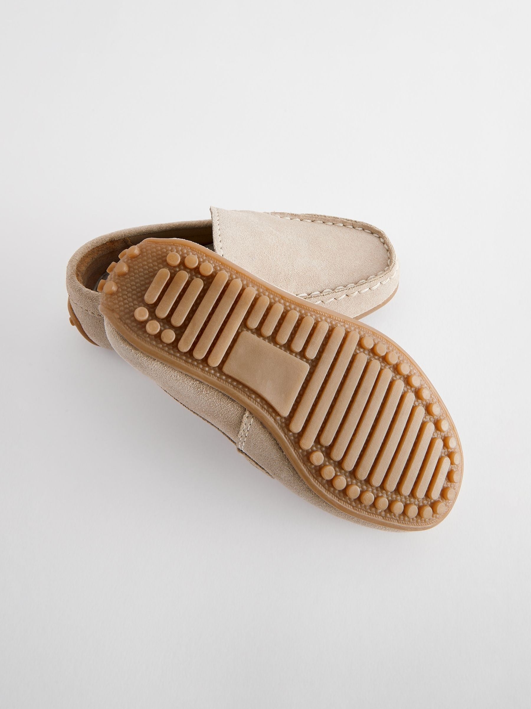 Natural Stone Wide Fit (G) Suede Slip-Ons Loafer Shoes image 5