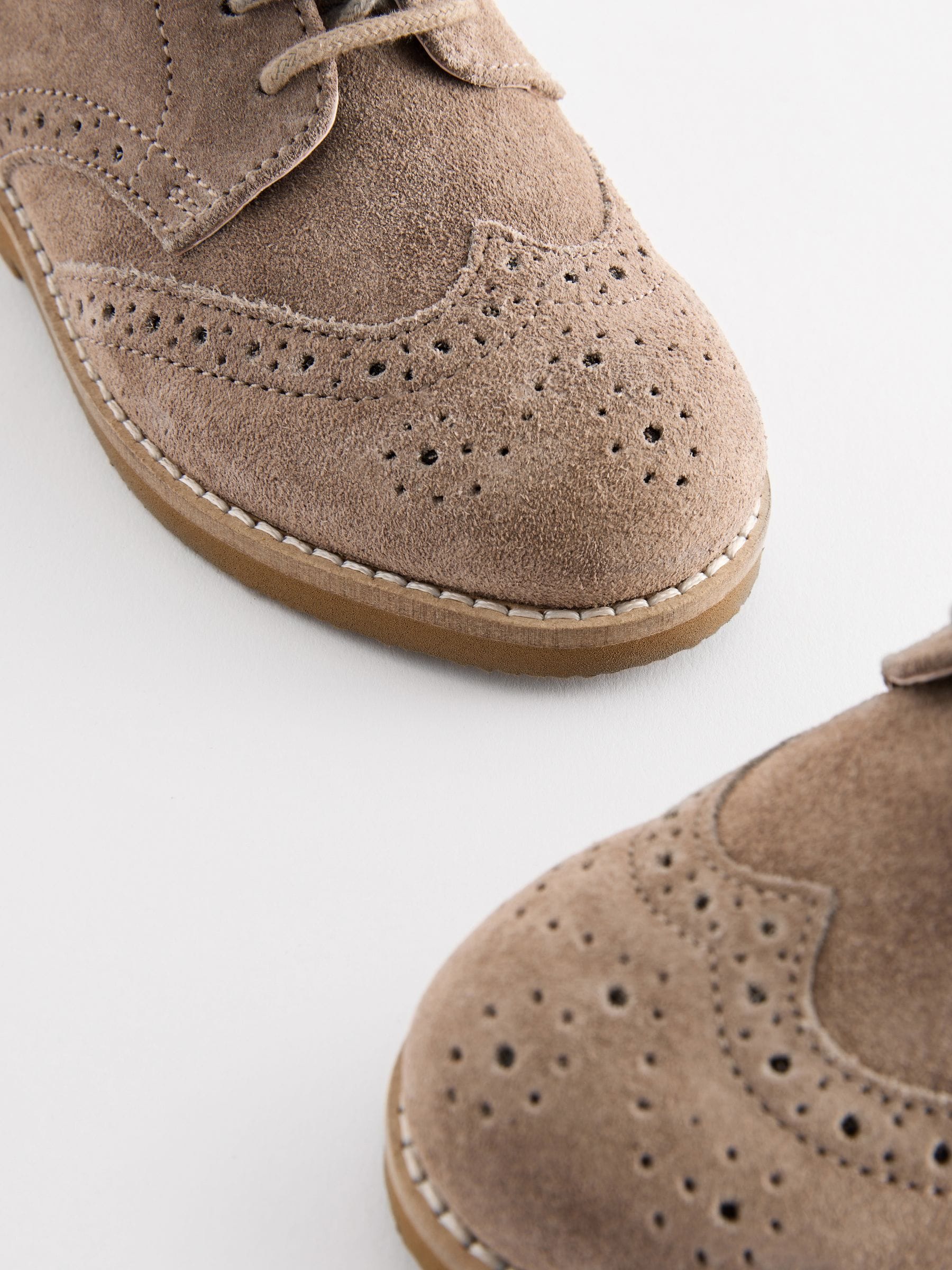 Neutral Wide Fit (G) Smart Leather Brogue Shoes image 4