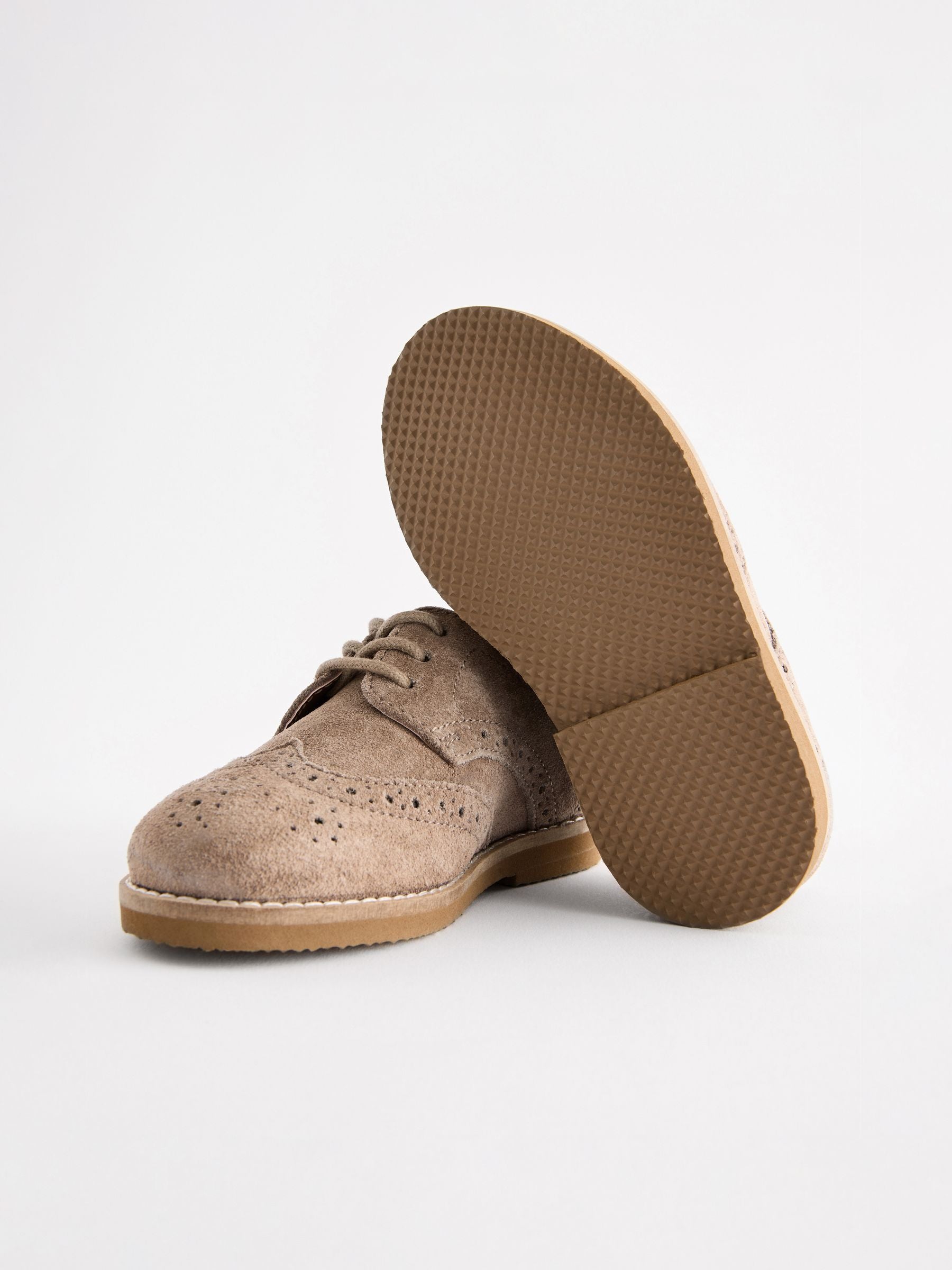 Neutral Wide Fit (G) Smart Leather Brogue Shoes image 6