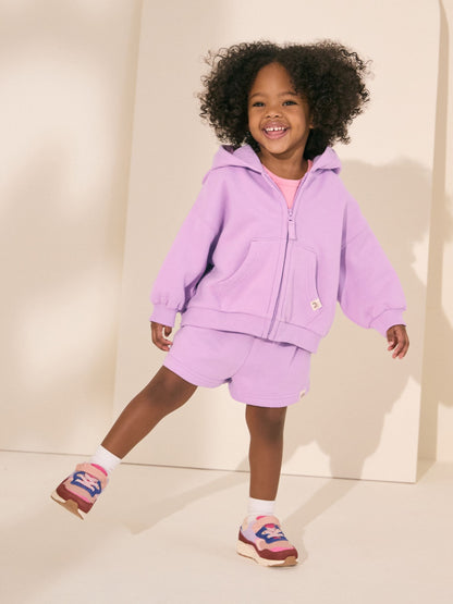 Lilac Purple Zip Through Hoodie (3mths-7yrs)