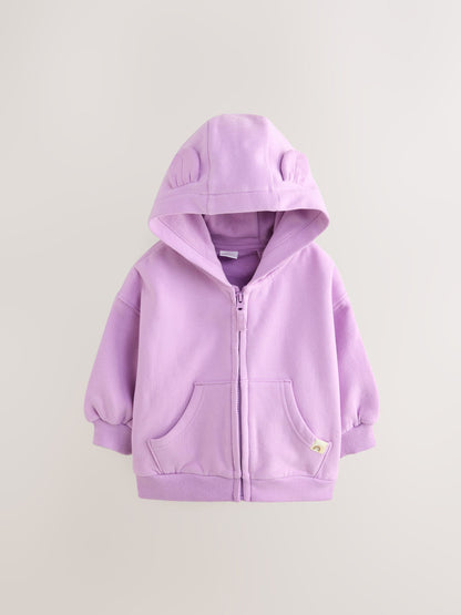 Lilac Purple Zip Through Hoodie (3mths-7yrs)