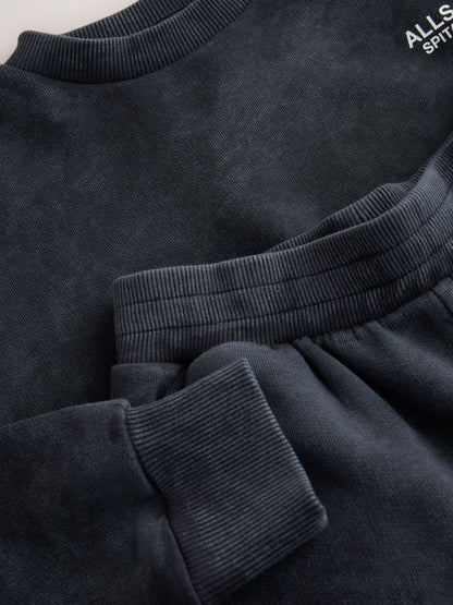 smALLSAINTS Black Shadow Sweatshirt and Joggers Set - image 10