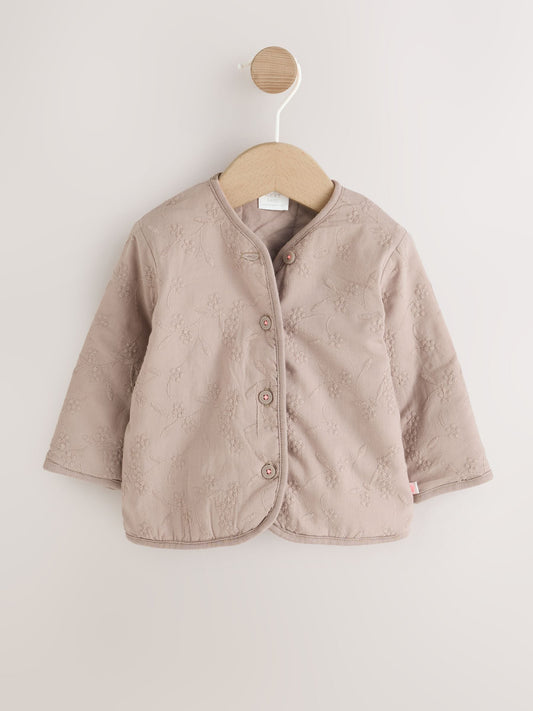 Neutral Broderie Button Through Baby Jacket (0mths-2yrs) - image 1