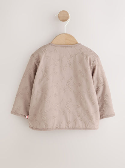 Neutral Broderie Button Through Baby Jacket (0mths-2yrs) - image 2