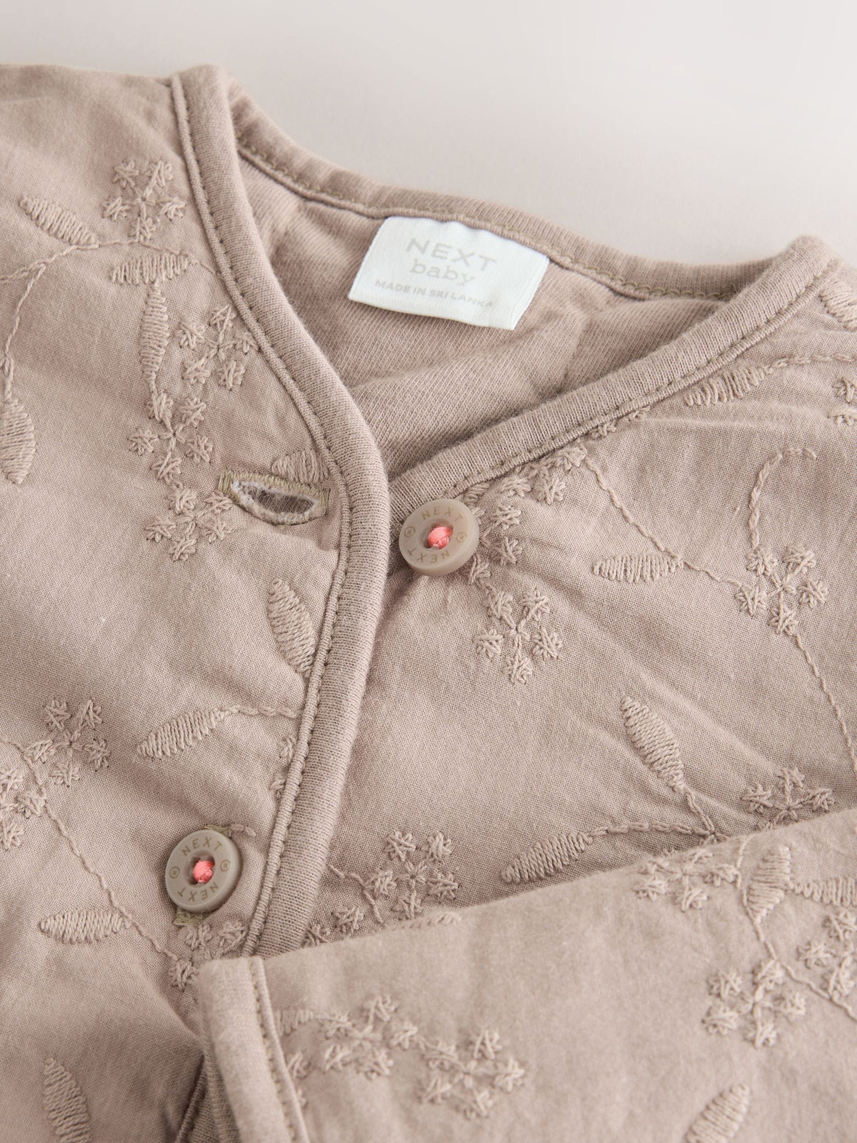 Neutral Broderie Button Through Baby Jacket (0mths-2yrs) - image 3