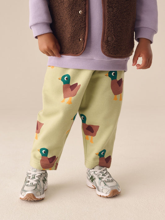 Green Duck Wide All Over Print Joggers (3mths-7yrs) - image 1