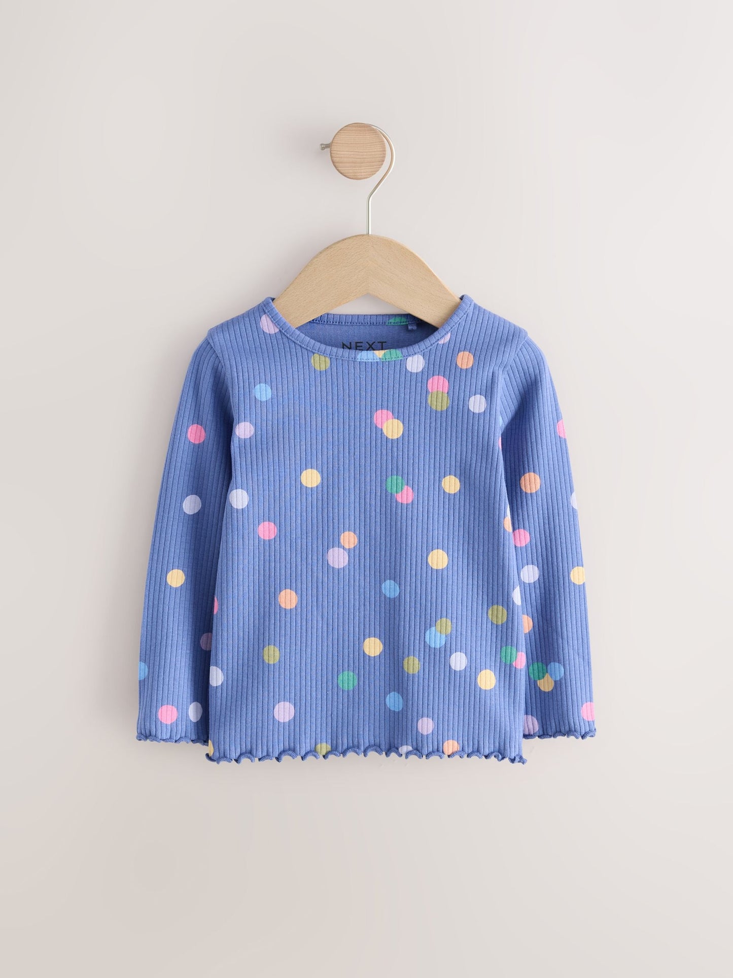Dsiney Kidz - Blue/Multi Spot Rib Long Sleeve T-Shirt (3mths-7yrs) image 5