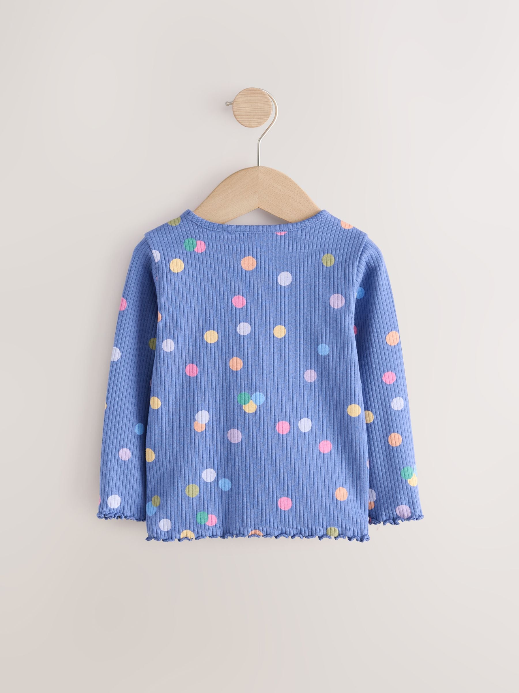 Dsiney Kidz - Blue/Multi Spot Rib Long Sleeve T-Shirt (3mths-7yrs) image 6