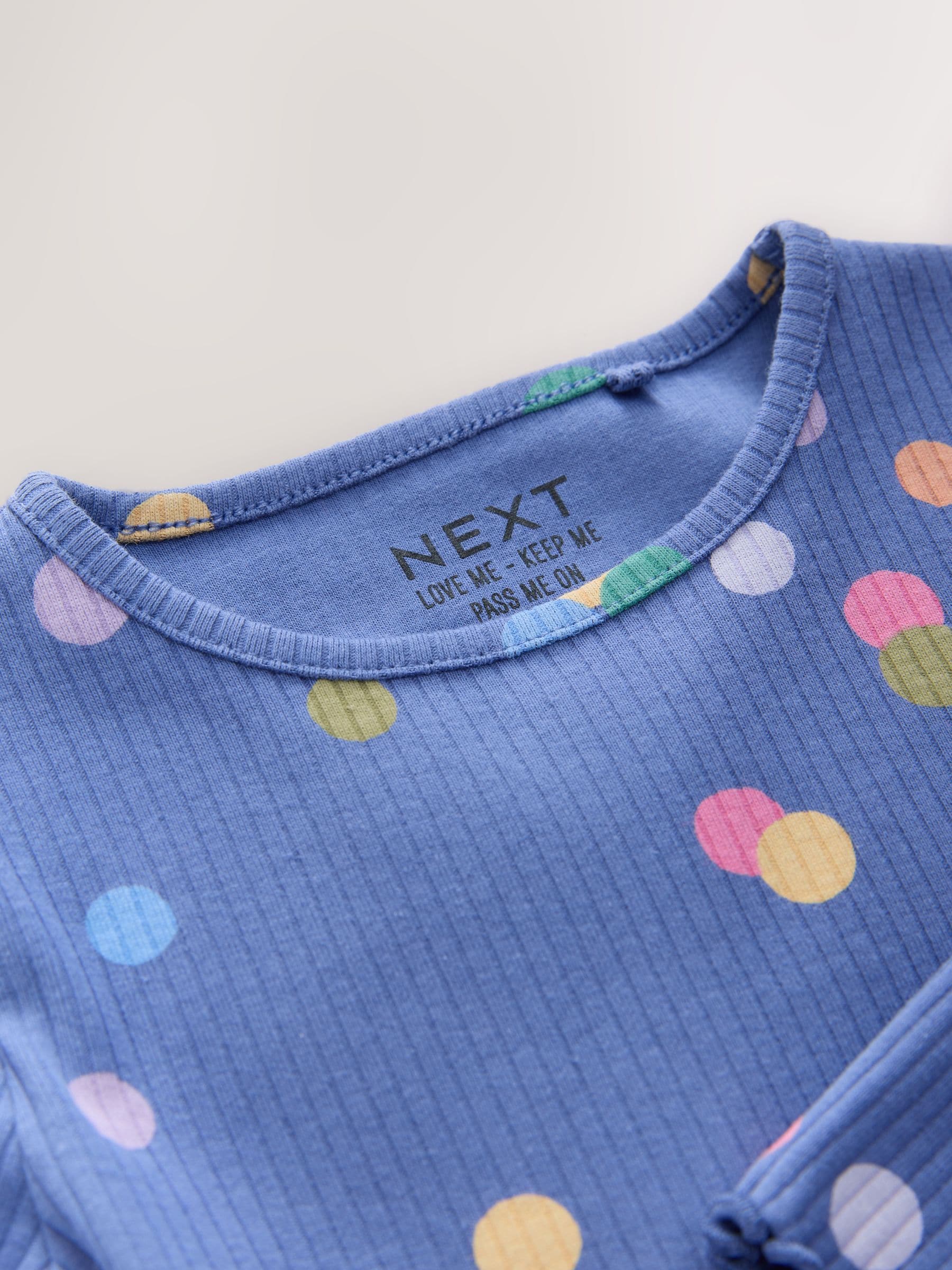 Dsiney Kidz - Blue/Multi Spot Rib Long Sleeve T-Shirt (3mths-7yrs) image 7