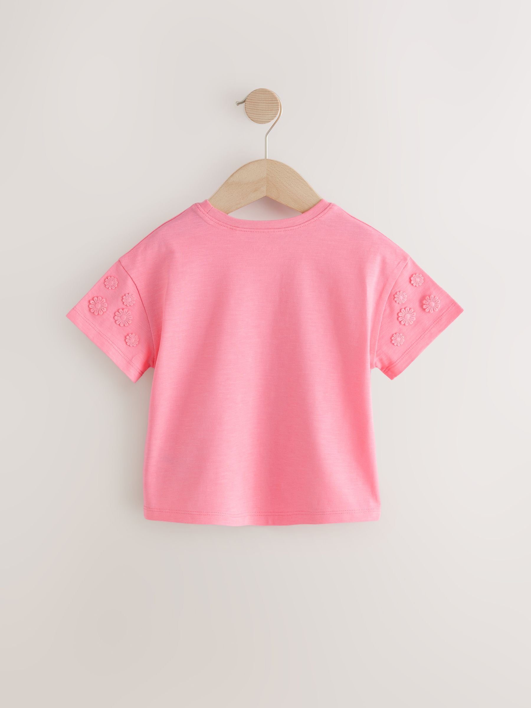 Pink 100% Cotton Daisy Short Sleeve T-Shirt (3mths-7yrs) image 6