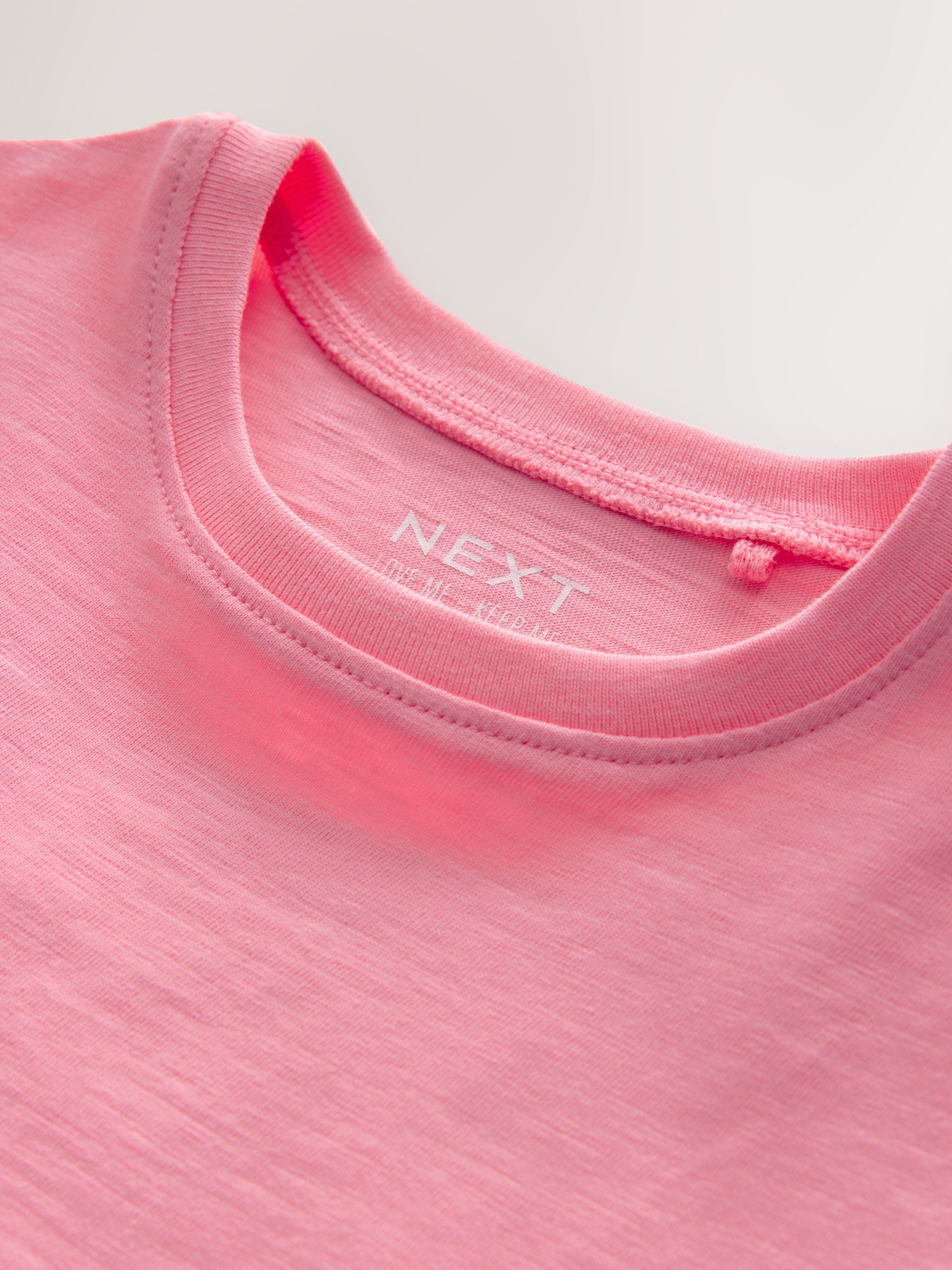Pink 100% Cotton Daisy Short Sleeve T-Shirt (3mths-7yrs) image 7