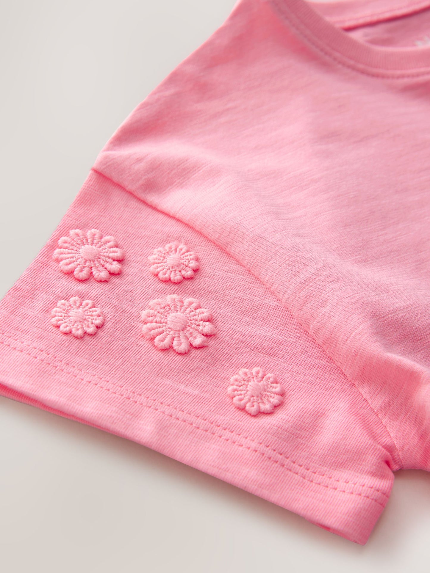 Pink 100% Cotton Daisy Short Sleeve T-Shirt (3mths-7yrs) image 8