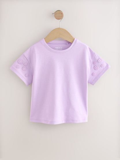 Purple 100% Cotton Daisy Short Sleeve T-Shirt (3mths-7yrs) image 6