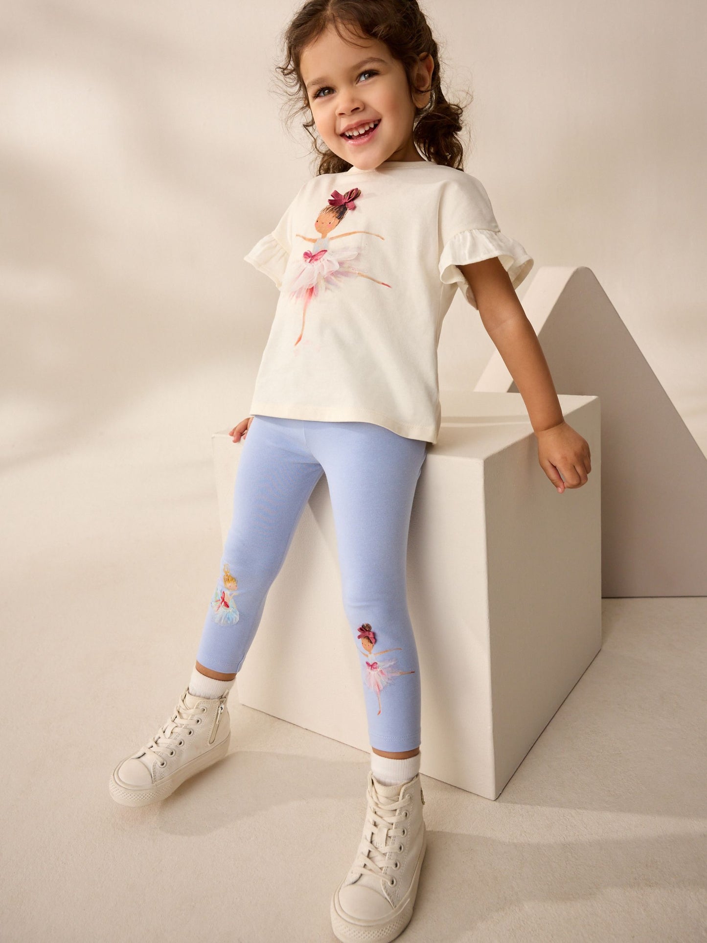 Blue Ballerina Knee Embellished Leggings (3mths-7yrs) image 4