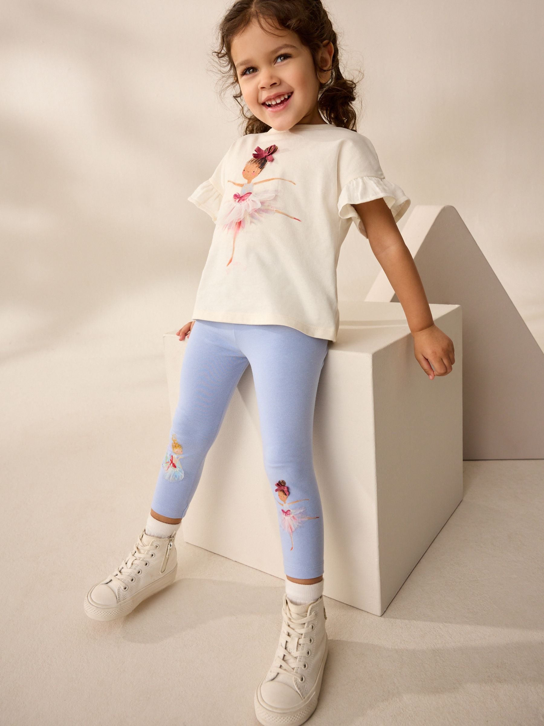 Blue Ballerina Knee Embellished Leggings (3mths-7yrs) image 4